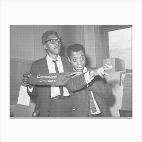Bayard Rustin And James Baldwin conference in New York 1963 Canvas Print