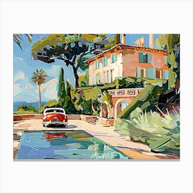 House By The Pool 4 Canvas Print