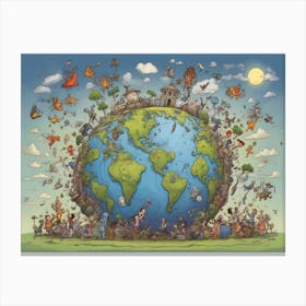World In Pictures Canvas Print