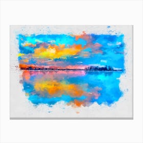 Lake Painting Canvas Print