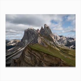 Dolomites views, Seceda mountain Canvas Print