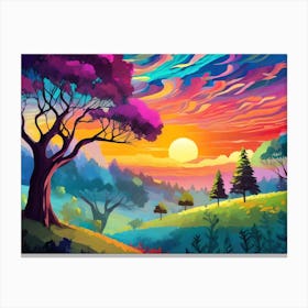 Sunset Painting 3 Canvas Print