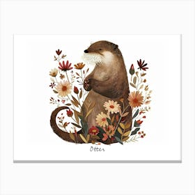 Little Floral Otter 4 Poster Canvas Print