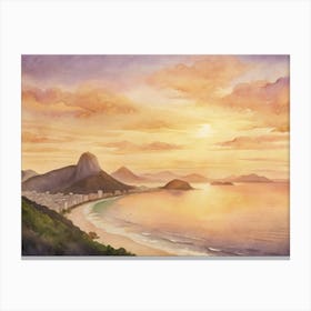 Sunset In Rio Canvas Print