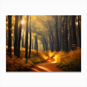Path In The Woods 4 Canvas Print