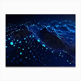 Abstract Blue Wave Canvas Print