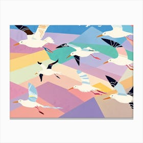 Seagulls In Flight 3 Canvas Print