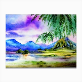 Serenity Of The Blue Peaks  Canvas Print