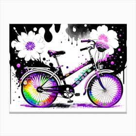 Rainbow Bicycle Canvas Print