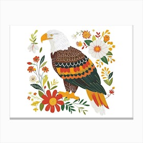 Little Floral Eagle 4 Canvas Print