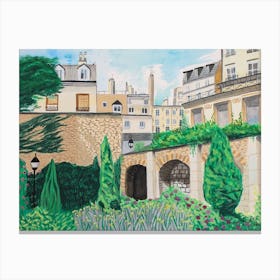 Hidden Parisan Garden Canvas Print