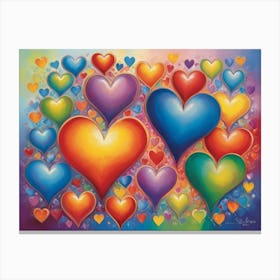 Hearts Of Love 9 Canvas Print