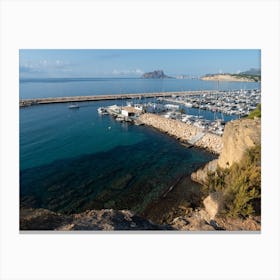 Mediterranean coast and marina in Moraira Canvas Print