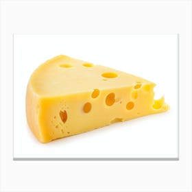 Cheese On A White Background 5 Canvas Print