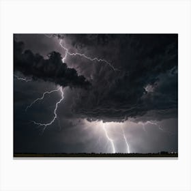 Lightning Bolts In The Sky 2 Canvas Print