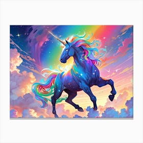 Unicorn In The Sky 13 Canvas Print