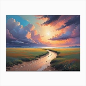 Sunset Road Canvas Print