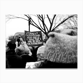 Protest In Washington Canvas Print