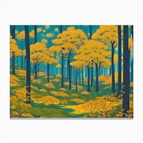 Yellow Forest 16 Canvas Print