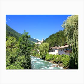 Castle In The Mountains Canvas Print