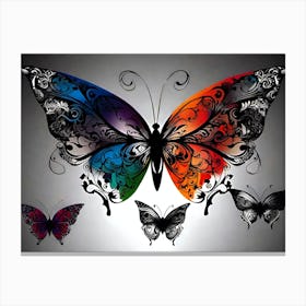 Colorful Butterflies 80 Canvas Print