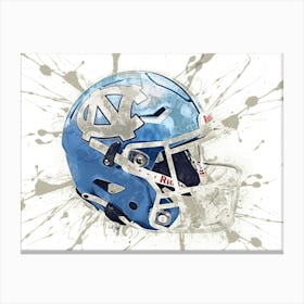 North Carolina Tar Heels NCAA Helmet Poster Canvas Print