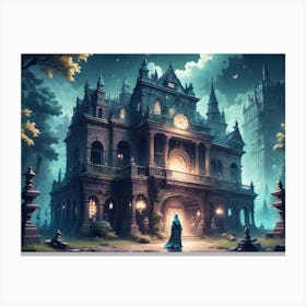 Mistery In The Castle Canvas Print