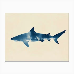 Common Thresher Shark Silhouette 7 Canvas Print
