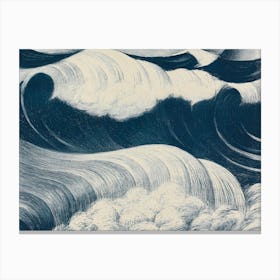 Waves And Clouds Canvas Print