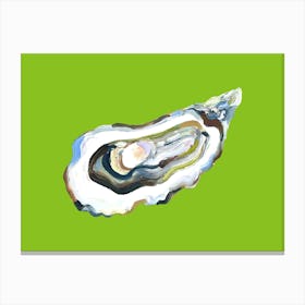 Oyster By The Sea Green Canvas Print