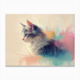 Cat Painting Canvas Print