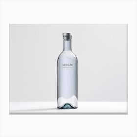 Transparent Glass Bottle Designed With Sleek Simplicity Catching Light At The Edges Minimalistic S Canvas Print