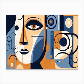 Abstract Portrait Of A Woman Canvas Print