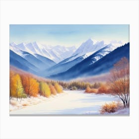 Cold Beauty: A Winter Landscape Canvas Print