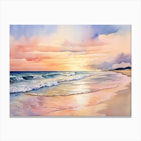 Sunset At The Beach 6 Canvas Print