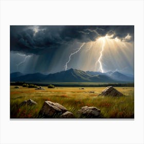 Symphony Of Lightning And Shadow Canvas Print