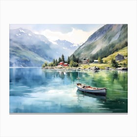 Serene Norwegian Fjord Canvas Print