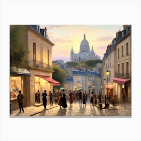 Paris At Dusk Canvas Print