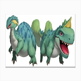 Laughing dinosaurs Canvas Print