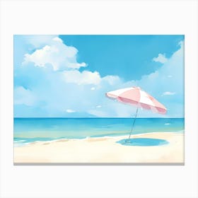 Beach Umbrella 8 Canvas Print