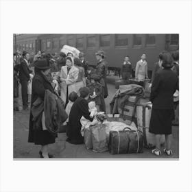 Untitled Photo, Possibly Related To Los Angeles, California, Japanese American Evacuation From West Coast Areas Und Canvas Print