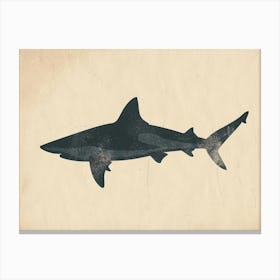 Lemon Shark Silhouette 2 Canvas Print