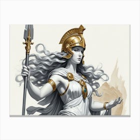Athena with a spear  Canvas Print