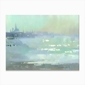 Watercolour Of A City iAbstract Painting Canvas Print