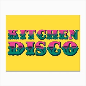 Yellow Kitchen Disco Canvas Print