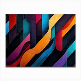 Colorful Depicting Different Colorful Shapes Canvas Print