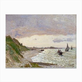 The Seashore At Sainte Adresse (1864), Claude Monet Canvas Print