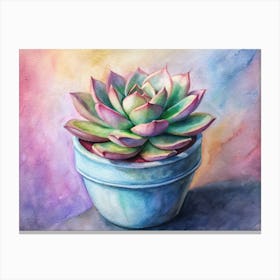 Succulent Painting Canvas Print