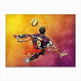 Luis Suarez Bicycle Kick 1 Canvas Print