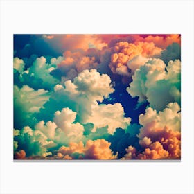 Rainbow Candy Clouds V3 Canvas Print